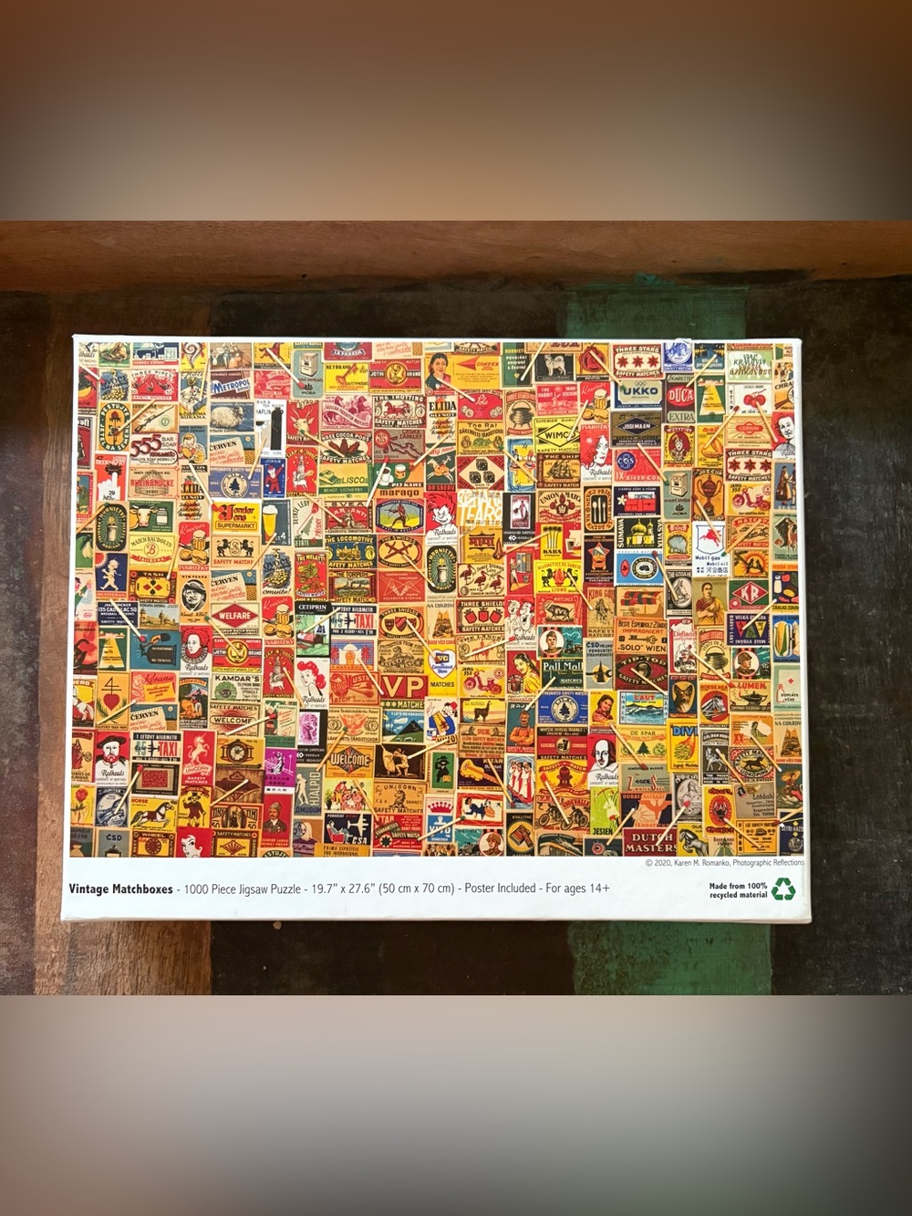 Vintage Matchbox Covers Collage 1000-Piece Jigsaw Puzzle - Colorcraft Puzzles